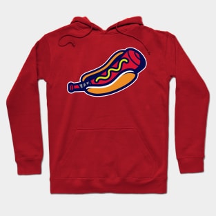 Hot Dog Baseball Bat Sports Mascot T-Shirt: Fun & Bold Design for Baseball Lovers! Hoodie